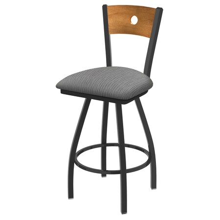 Holland Bar Stool Co 36" Swivel Counter Stool, Bronze Finish, Med Back, Graph Seat 83036PWMedMplB020